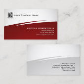 Tolk Special Skills Abstract Rood Zig Zag Visitekaartje (Voorkant / Achterkant)