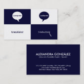 tolk/vertaler Engels - Spaans eminine Visitekaartje (Voorkant / Achterkant)