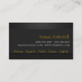 tolk, vertaler, Visitekaartje (Achterkant)