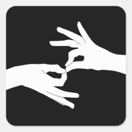 tolk vierkante sticker