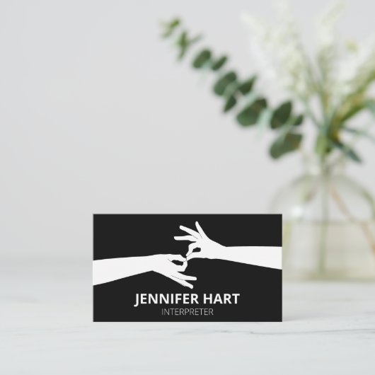 tolk visitekaartje (Staand voorkant)