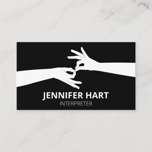 tolk visitekaartje (Voorkant)