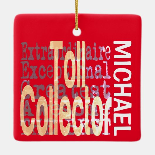 Toll Collector Extraordinaire CUSTOM Keramisch Ornament (Achterkant)