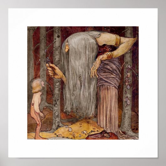 Toll die Little Boy een Twig aanbiedt Poster (Voorkant)