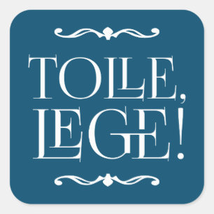 Tolle, Lege. Opname en lees het Citaat van de Manu Vierkante Sticker