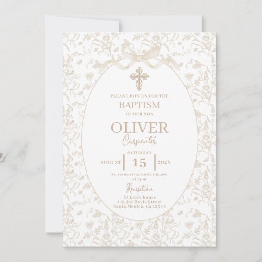 Tolle Neutraal Doopsel Kaart (Voorkant)