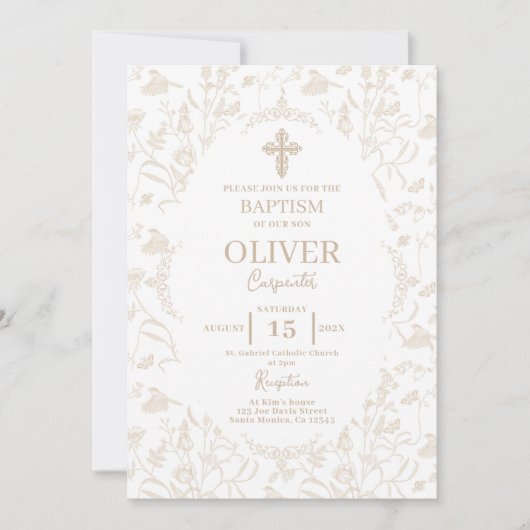 Tolle Neutraal Doopsel Kaart (Voorkant)