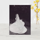 Tollende Bruid Kaart (Gele Bloem)