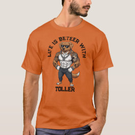 Toller Dog, muscular, tattooed, bodybuilder  T-shirt