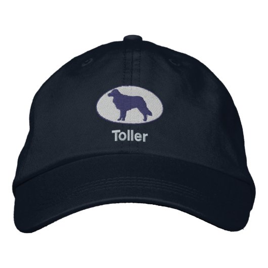 Toller geborduurd Pet (blauw) (Voorkant)