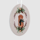 Toller met hout eend ornament (voorkant)