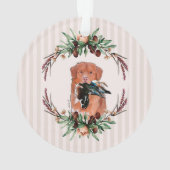 Toller met hout eend ornament (achterkant)