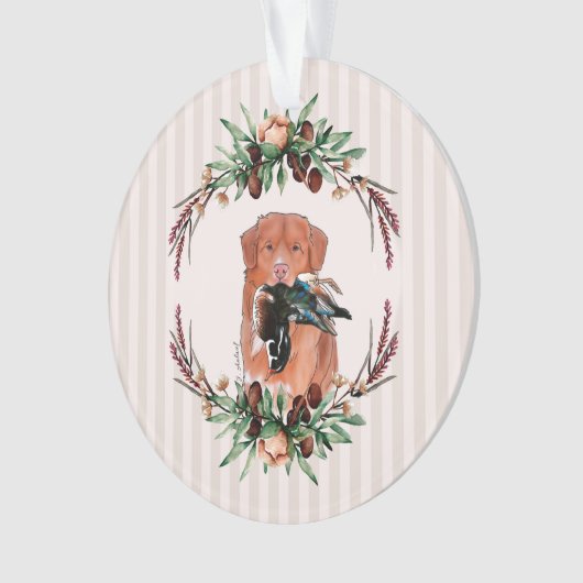 Toller met Wood Duck Ornament (voorkant)