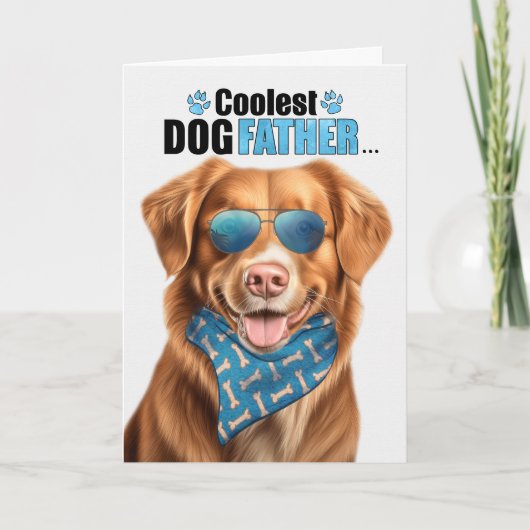 Tolling Retriever Dog Coolest Dad Vaderdag Feestdagen Kaart (Voorkant)