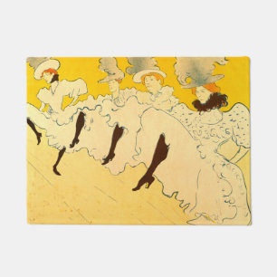 Tolouse Lautrec Dancing Girls Yellow Deurmat