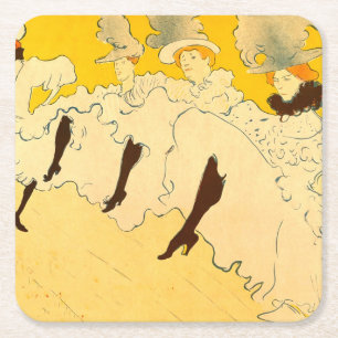 Tolouse Lautrec Dancing Girls Yellow Kartonnen Onderzetters