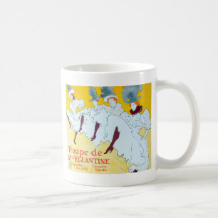 Tolouse Lautrec Dancing Girls Yellow Koffiemok