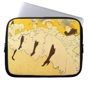 Tolouse Lautrec Dancing Girls Yellow Laptop Sleeve