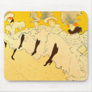 Tolouse Lautrec Dancing Girls Yellow Muismat