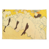 Tolouse-Lautrec Dancing Girls Yellow Poster Art Kussensloop (Achterkant)