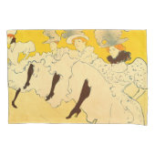 Tolouse-Lautrec Dancing Girls Yellow Poster Art Kussensloop (Voorkant)
