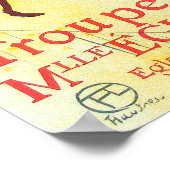 Tolouse-Lautrec Dansen Meisjes Geel Poster Kunst (Hoek)