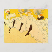 Tolouse-Lautrec Dansen Meisjes Geel Poster Kunst Briefkaart (Voorkant)