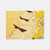 Tolouse-Lautrec Dansen Meisjes Geel Poster Kunst Fleece Deken (Voorkant (Horizontaal))