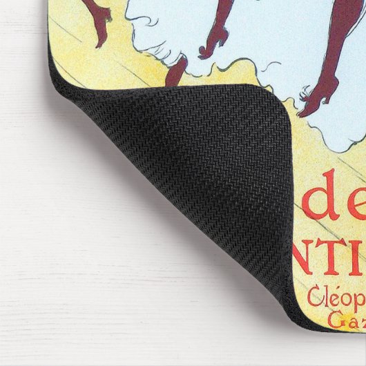 Tolouse-Lautrec Dansen Meisjes Geel Poster Kunst Muismat (Hoek)