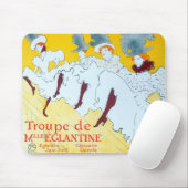 Tolouse-Lautrec Dansen Meisjes Geel Poster Kunst Muismat (Met muis)