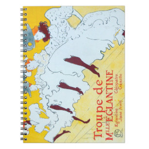 Tolouse-Lautrec Dansen Meisjes Geel Poster Kunst Notitieboek