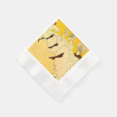 Tolouse-Lautrec Dansen Meisjes Geel Poster Kunst Servet (Hoek)