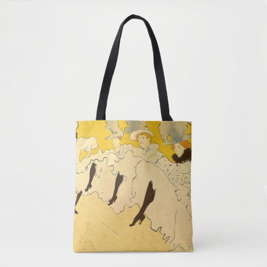 Tolouse-Lautrec Dansen Meisjes Geel Poster Kunst Tote Bag (Voorkant)
