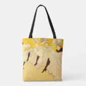 Tolouse-Lautrec Dansen Meisjes Geel Poster Kunst Tote Bag (Achterkant)
