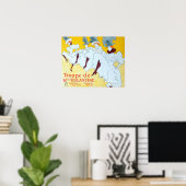Tolouse-Lautrec Dansende Meisjes Gele Poster Kunst (Thuiskantoor)