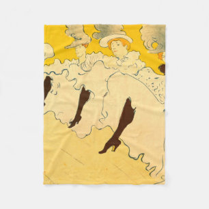 Tolouse-Lautrec Dansende Meisjes Gele Poster Kunst Fleece Deken