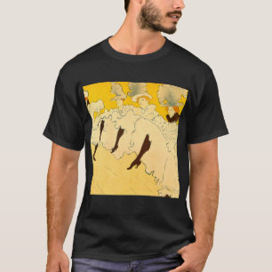 Tolouse-Lautrec Dansende Meisjes Gele Poster Kunst T-shirt