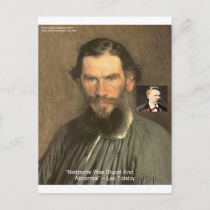 Tolstoj "Nietzsche = Stom" Citaat Cadeaus T-shirts Briefkaart