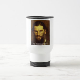 Tolstoj "Verander jezelf" Wijsheid Quote Cadeaus & Reisbeker