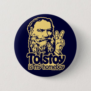 Tolstoy is mijn homeboy Button