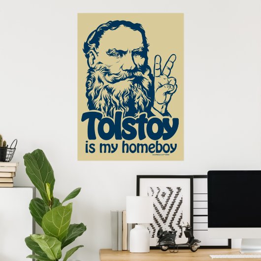 Tolstoy is mijn Homeboy Poster (Thuiskantoor)