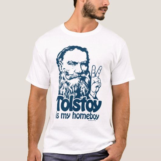 Tolstoy is mijn Homeboy T-Shirt (Voorkant)