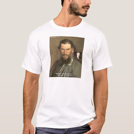 Tolstoy "Nietzsche = Stupid" Quote Gifts T - shirt (Voorkant)