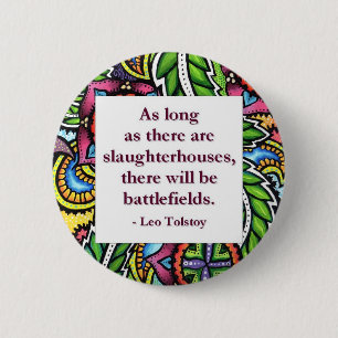 Tolstoy Quote Ronde Button 5,7 Cm