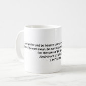 Tolstoy vegetarian quote koffiemok (Voorkant links)