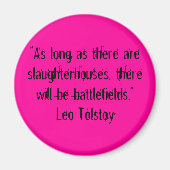 Tolstoy Vegetarian Quote Magneet (Voorkant)
