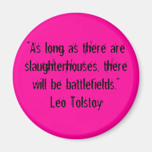 Tolstoy Vegetarian Quote Magneet