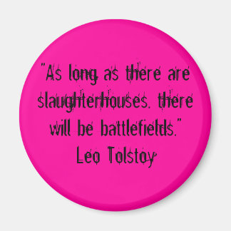 Tolstoy Vegetarian Quote Magneet