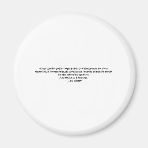 Tolstoy vegetarian quote magneet