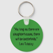 Tolstoy Vegetarian Quote Sleutelhanger (Voorkant)